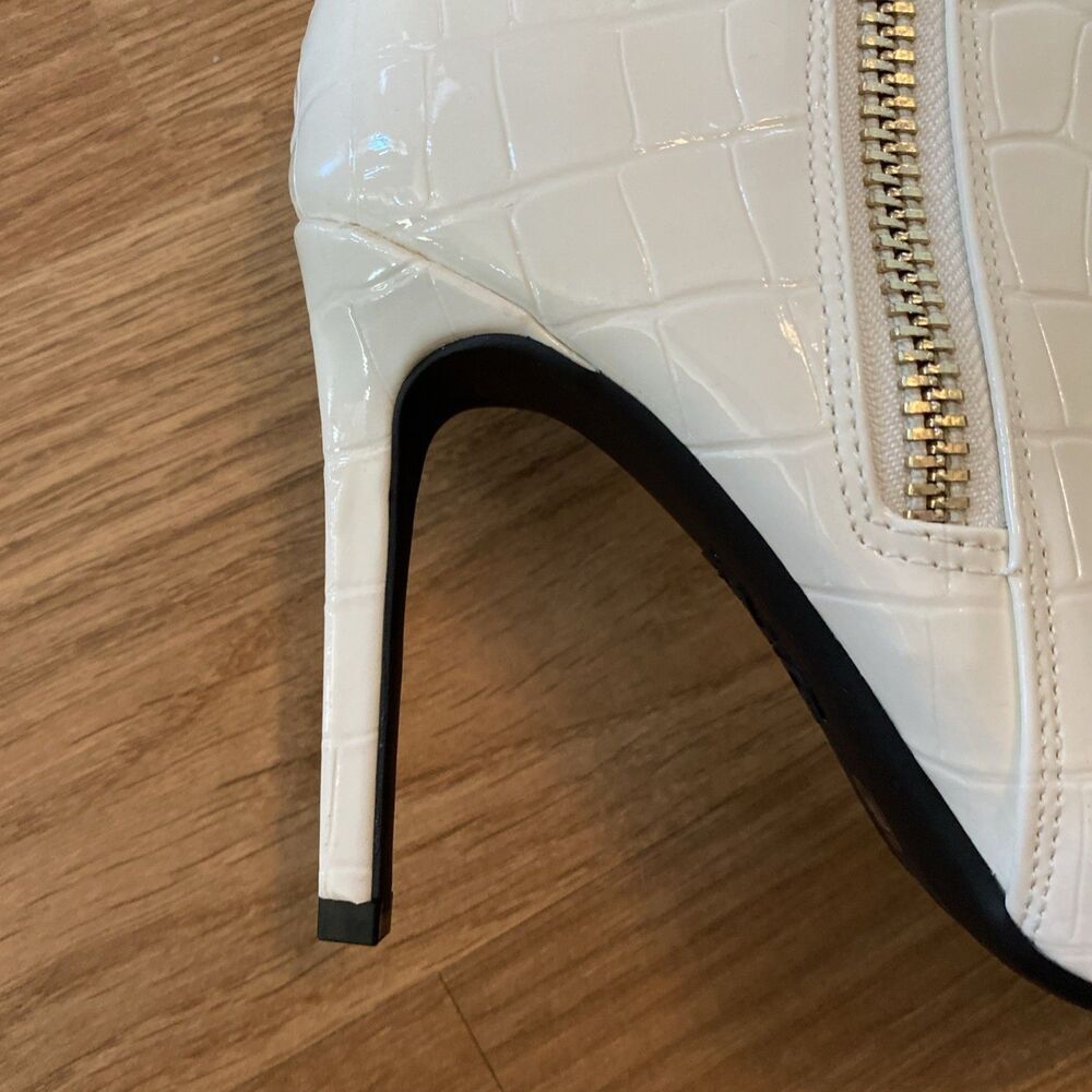 I.N.C. International Concepts Womens Sarishaa Zip Booties White Croc 7M - Picture 12 of 16